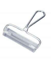 Roller, acrylic and steel, clear , 5-1/2 x 4 x 3/4 inch brayer